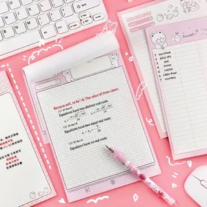 Creative Cartoon Cute Bear Rabbit Memo Pad B5 A5 Grid Lined Paper Student School Office Stationery Supplies Tearable Note Book