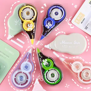 Cinta Correctora de Alta Capacidad Estilo Macaron Minimalista Película PET Suave para Estudiantes Oficina Escuela Escritorio