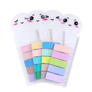Set de notes autocollantes Morandi Teru Teru Bozu avec règle transparente de 15 cm