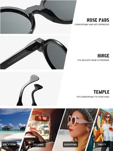Vues détaillées des lunettes de soleil steampunk rondes avec détails et scénarios