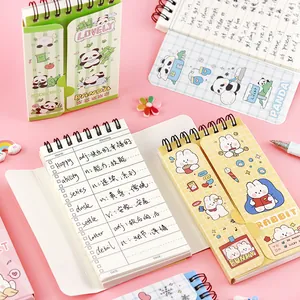 Portable cartoon spiral notebook for English vocabulary learning and study