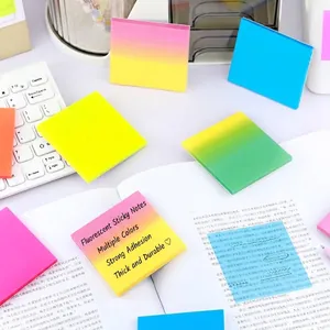 Notes autocollantes fluorescentes dégradées pour le bureau et les études
