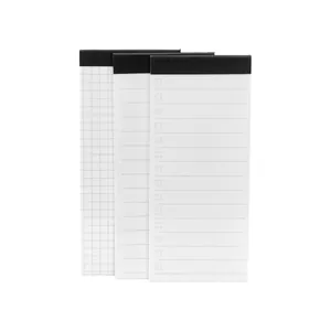 Minimalist long memo pads set including grid lined and to-do list patterns for daily notes