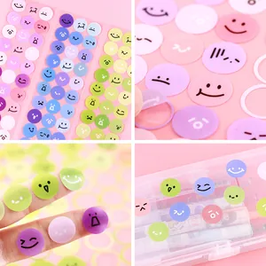 Waterproof colorful emoji stickers for journaling and DIY phone water bottle decoration