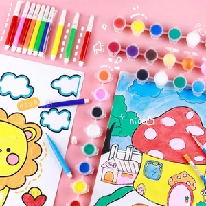 Washable Mini Watercolor Pens And Acrylic Paints For Kids DIY Art Supplies High Saturation Pigment Drawing Tools For Students Kindergarten