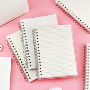 A6 minimalistisches Spiralnotizbuch mit mattiertem Einband und Einlagen