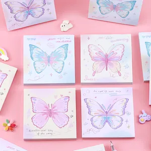 Ästhetische Schmetterling-Haftnotizen mit Farbverlauf für Journaling