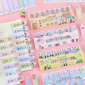 Mignonnes notes autocollantes d'index d'animaux en couleurs pastel pour l'école