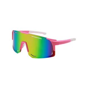 Trendy One Piece Shield Sunglasses For Men Women Sport Cycling Windproof Sun Glasses Outdoor Goggles Y2K Fashion Eyewear UV400 Protection