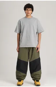 Loose Herren Skihose im Colorblock-Design, wasserdicht für Wintersport und Snowboarding