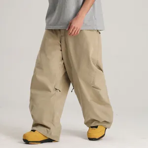 Pantalones de Esquí Impermeables Cortavientos Transpirables para Hombres Mujeres Estilo Ropa de Trabajo Extragrande Pantalones de Snowboard