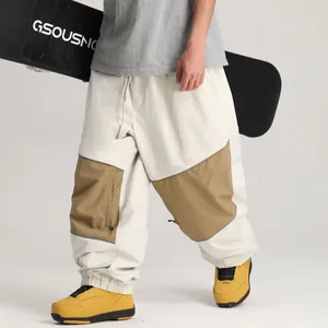 Professionelle Cargo Skihose Wasserdicht Winddicht Farbblock Locker Snowboardhose Winter Outdoor Sport Unterteile
