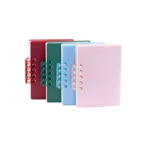 Lot de carnets à spirales A7 aux couleurs pastel avec couvertures givrées translucides