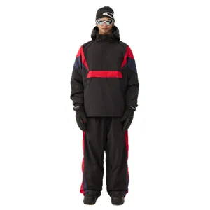Professioneller farblich abgestimmter wasserdichter Skianzug mit Pulloverjacke und Skihose