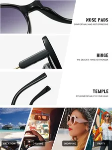 Close-up details of stylish oversized sunglasses for vacation, driving, and parties