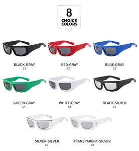 Occhiali da sole sportivi quadrati in 8 vivaci colori per il ciclismo all'aperto.