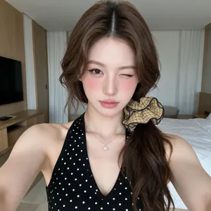 Koreaanse Stijl Geruite Scrunchie Stof Geplooid Elastisch Haarelastiekje Zoete Leuke Haaraccessoires Voor Vrouwen Meisjes Dagelijks Gebruik