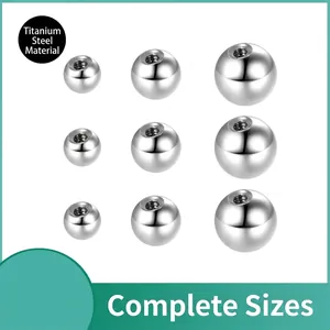 Stainless Steel Internal Thread Piercing Replacement Ball Round Bead Accessory For Ear Nose Lip Body Jewelry Accessory Unisex