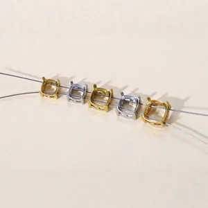 Supporti per incastonatura in acciaio inox per creazione di gioielli fai da te oro e argento