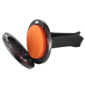 Clip diffuseur de voiture noir 30 mm élégant avec tampon en feutre orange vif à l'intérieur