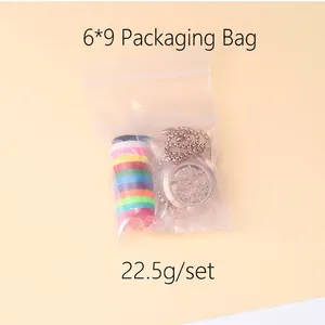 Rose gold aromatherapy bracelet set in 6x9cm bag with multi-colored felt pads