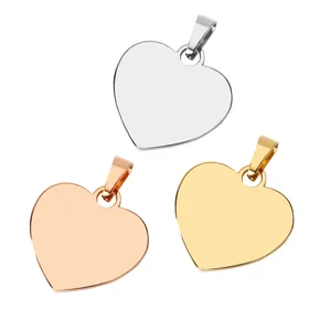 Roestvrij Staal Hartvormig Spiegel Gepolijst Blanco Hanger Voor DIY Sieraden Maken Liefde Hart Sieraden Accessoire