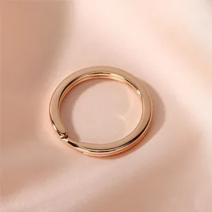 Hooggepolijste roestvrijstalen sleutelring in roségoud voor DIY sieraden, maat 25mm