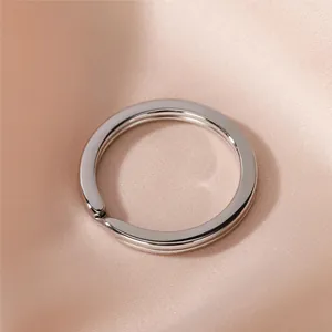 Hoogglans gepolijste roestvrijstalen splitring voor sleutelhangers en hangers 25mm
