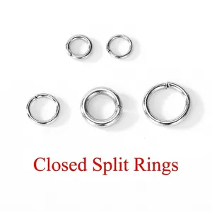 High-quality 304 stainless steel closed jump rings set for DIY jewelry making crafts
