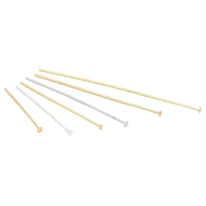 Premium 14k/18k gold-plated T-head pins for DIY handmade jewelry and earring components