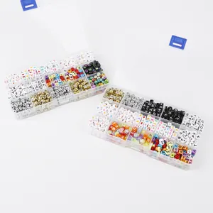 15-vaks doos met acryl alfabet- en cijferkralen voor DIY sieraden maken pakketten