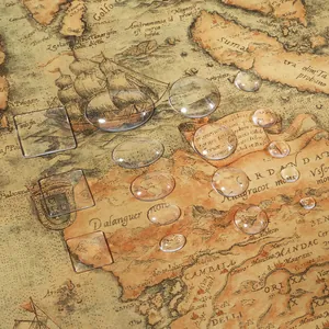 Macro detail of transparent glass cabochons in various shapes on vintage map