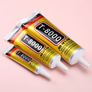 Set of three sizes of T-8000 multipurpose adhesive glue for DIY jewelry making crafts.