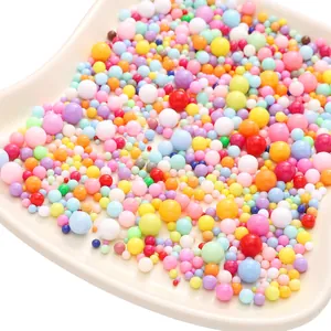 Perles rondes en acrylique coloré de tailles variées pour la création de bijoux DIY