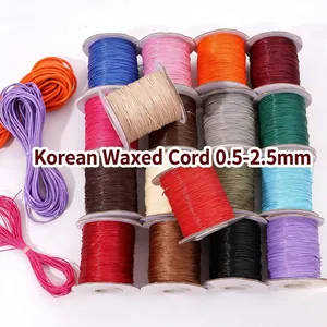 Runde Gewachste Polyesterkordel Koreanischer Wachsfaden Für DIY Schmuckherstellung Armband Halskette Handgewebtes Zubehör