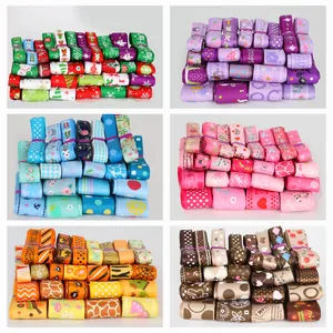 Grosgrain Ribbon With Stitched Edge For Gift Wrapping Wedding Decor Cake Flower Box DIY Crafts Polyester Decorative Ribbon