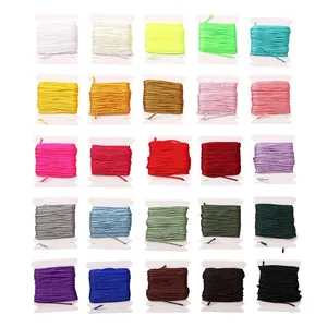 Set of 25 colorful 0.8mm nylon jade thread spools for DIY jewelry braiding and crafts