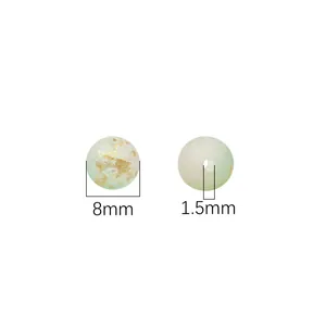 8mm Glasperlen mit Goldsprenkeln und Farbverlauf für DIY-Schmuckherstellung und Handwerk