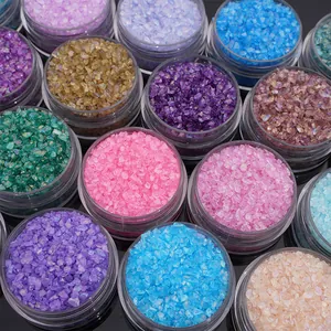Assorted AB iridescent glass crushed stones for DIY jewelry and nail art nail decor