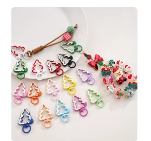 Colorful Christmas tree lobster clasps and DIY charms for handmade jewelry making.