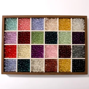 Perle di Vetro Tonde ad Alta Trasparenza Imitazione Cristallo Perle Sciolte per Bracciale Collana Fai Da Te Creazione di Gioielli Artigianali