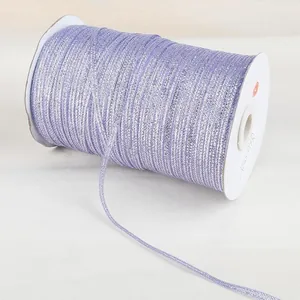 4mm lavender metallic glitter ribbon spool for DIY gift wrapping and hair accessory