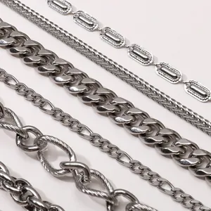 Chaînes en acier inoxydable de qualité pour la création de bijoux DIY en plusieurs styles