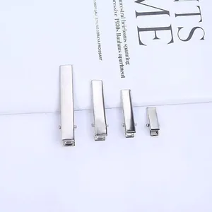 Various sizes of silver metal alligator hair clips for DIY hair accessory making