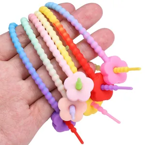 Portachiavi a fiore in silicone sfumato da 21 cm per l'artigianato creativo fai da te