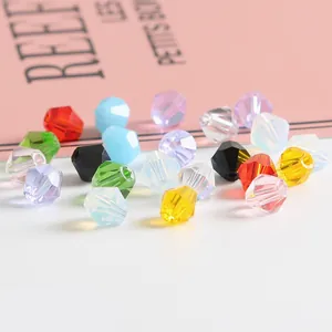 3mm Faceted Bicone Glass Crystal Loose Beads For DIY Bracelet Necklace Jewelry Making Handcraft Accessories