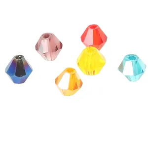Assorted colorful 3mm bicone glass crystal faceted beads for DIY jewelry making crafts