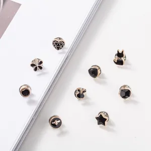 Lindos Broches de Esmalte para Mujeres Hombres Insignias de Cuello Anti-Exposición Moda Forma de Animal Fruta Alfileres de Solapa Decorativos Accesorios Joyería ABS