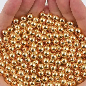 High-quality 14K gold-filled shiny round spacer beads for DIY jewelry making projects