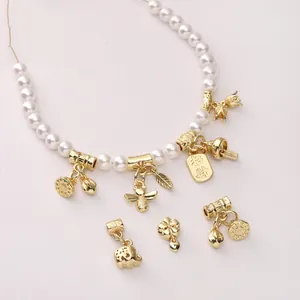 14K Vergoldetes Kupfer Bambusknoten Glücksbringer Anhänger Für DIY Schmuckherstellung Handgefertigte Armband Halskette Bastelzubehör